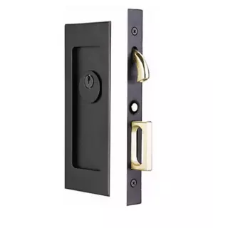 Emtek Modern Rectangular Pocket Door Keyed Mortise Lock