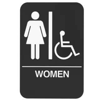 Rockwood BFM688 ADA Women Restroom Sign with Braille