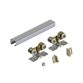 Hager 9678 Heavy Duty Aluminum Box Track and Hardware, for 1 3/8" - 1 3/4" Thick Doors