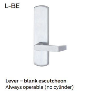 Von Duprin 996L-BE-RV Lever-Blank Escutcheon Exit Trim, Satin Chrome