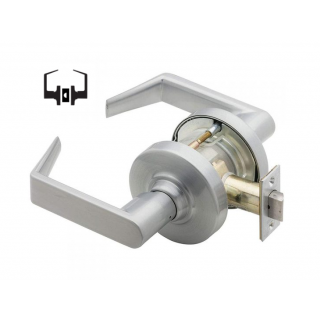 Rhodes Lever Design Schlage commercial ND60PDRHO619 ND Series Grade 1 Cylindrical Lock Vestibule Function Satin Nickel Finish 