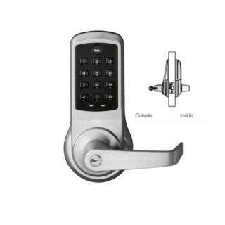 Yale NTB612-NR nexTouch Cylindrical Lever Lock w/Pushbutton Keypad - Cylinder Override
