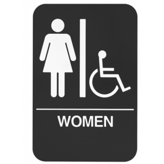 Rockwood BFM688 ADA Women Restroom Sign with Braille