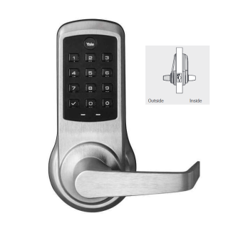 Yale NTB632-NR nexTouch Cylindrical Lever Lock w/Touchscreen Keypad - Without Cylinder Override